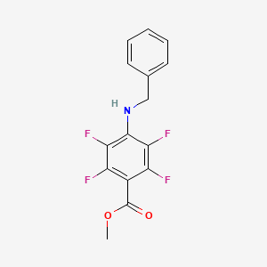 molecular formula C15H11F4NO2 B8104654 Methyl 4-(benzylamino)-2,3,5,6-tetrafluorobenzoate 