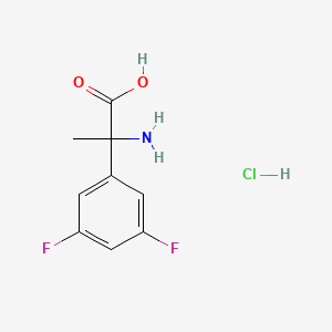 molecular formula C9H10ClF2NO2 B8104657 2-Amino-2-(3,5-difluorophenyl)propanoic acid hydrochloride 