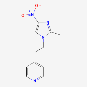 molecular formula C11H12N4O2 B8104669 4-(2-(2-Methyl-4-nitro-1H-imidazol-1-YL)ethyl)pyridine 