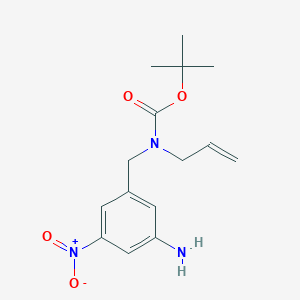 molecular formula C15H21N3O4 B8104691 Tert-butyl allyl(3-amino-5-nitrobenzyl)carbamate CAS No. 2009210-31-3