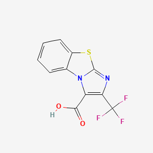 molecular formula C11H5F3N2O2S B8104702 2-(Trifluoromethyl)benzo[D]imidazo[2,1-B]thiazole-3-carboxylic acid 