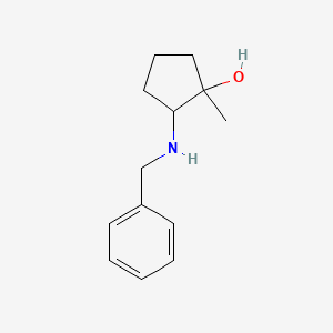 molecular formula C13H19NO B8104710 2-(Benzylamino)-1-methylcyclopentan-1-OL 