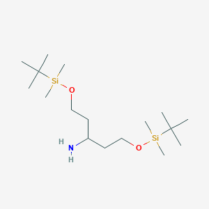 molecular formula C17H41NO2Si2 B8104713 2,2,3,3,11,11,12,12-Octamethyl-4,10-Dioxa-3,11-Disilatridecan-7-Amine 