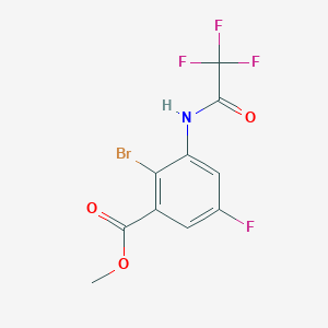 Methyl 2-bromo-5-fluoro-3-(2,2,2-trifluoroacetamido)benzoate