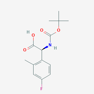 (S)-2-((Tert-butoxycarbonyl)amino)-2-(4-fluoro-2-methylphenyl)acetic acid