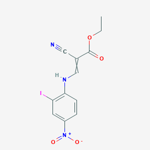 Ethyl 2-cyano-3-(2-iodo-4-nitroanilino)prop-2-enoate