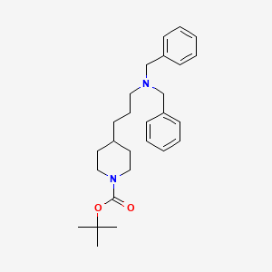 molecular formula C27H38N2O2 B8104834 tert-Butyl 4-(3-(dibenzylamino)propyl)piperidine-1-carboxylate 