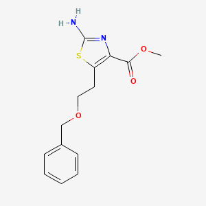 molecular formula C14H16N2O3S B8104850 Methyl 2-amino-5-(2-(benzyloxy)ethyl)thiazole-4-carboxylate 
