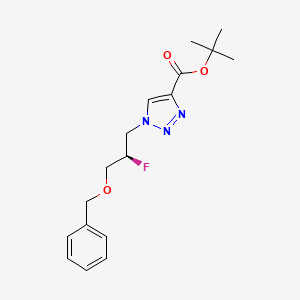 molecular formula C17H22FN3O3 B8104889 (R)-Tert-butyl 1-(3-(benzyloxy)-2-fluoropropyl)-1H-1,2,3-triazole-4-carboxylate 