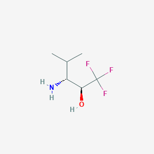 molecular formula C6H12F3NO B8104894 (2S,3R)-3-Amino-1,1,1-trifluoro-4-methylpentan-2-ol 