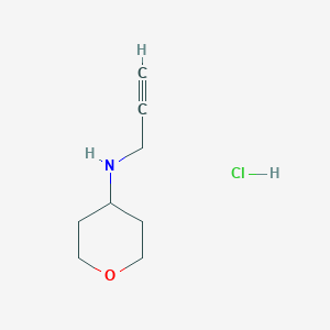 molecular formula C8H14ClNO B8104927 N-(prop-2-yn-1-yl)tetrahydro-2H-pyran-4-amine hydrochloride 