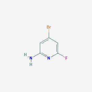 molecular formula C5H4BrFN2 B8104951 4-Bromo-6-fluoropyridin-2-amine 