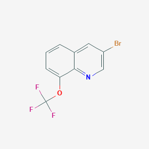 molecular formula C10H5BrF3NO B8104958 3-Bromo-8-(trifluoromethoxy)quinoline 