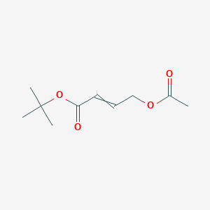 molecular formula C10H16O4 B8104972 Tert-butyl 4-acetoxybut-2-enoate 