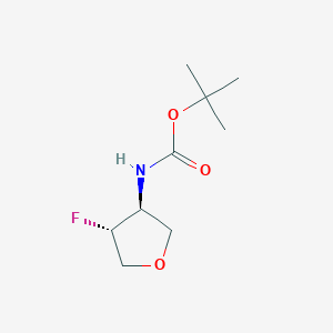 molecular formula C9H16FNO3 B8104975 Tert-butyl trans-(4-fluorotetrahydrofuran-3-YL)carbamate 
