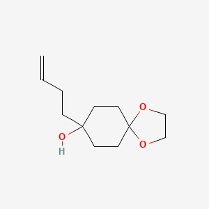 molecular formula C12H20O3 B8104987 8-(But-3-en-1-yl)-1,4-dioxaspiro[4.5]decan-8-ol CAS No. 142283-61-2