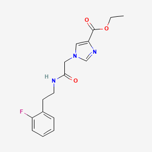 Ethyl 1-(2-((2-fluorophenethyl)amino)-2-oxoethyl)-1H-imidazole-4-carboxylate