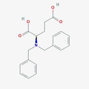 molecular formula C19H21NO4 B8105000 (R)-2-(Dibenzylamino)pentanedioic acid 