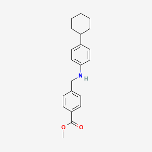 molecular formula C21H25NO2 B8105080 Methyl 4-(((4-cyclohexylphenyl)amino)methyl)benzoate 