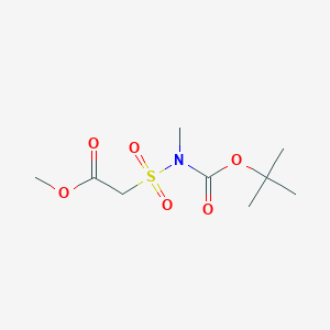 molecular formula C9H17NO6S B8105158 methyl 2-(N-(tert-butoxycarbonyl)-N-methylsulfamoyl)acetate 