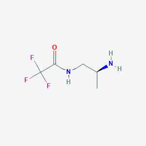 molecular formula C5H9F3N2O B8105183 (S)-N-(2-Aminopropyl)-2,2,2-trifluoroacetamide 