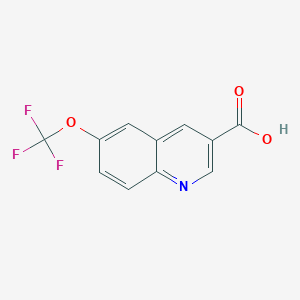 molecular formula C11H6F3NO3 B8105185 6-(Trifluoromethoxy)quinoline-3-carboxylic acid 