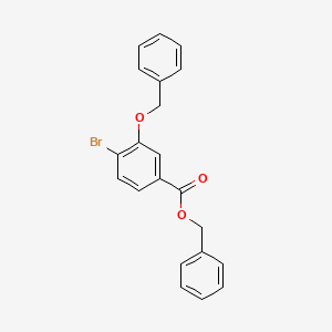 molecular formula C21H17BrO3 B8105212 3-Benzyloxy-4-bromobenzoic acid, benzyl ester 
