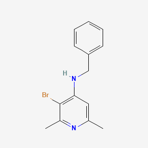 molecular formula C14H15BrN2 B8105237 N-benzyl-3-bromo-2,6-dimethylpyridin-4-amine 