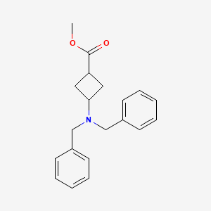 molecular formula C20H23NO2 B8105271 Methyl 3-(dibenzylamino)cyclobutanecarboxylate 