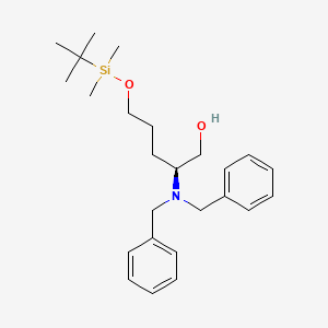 molecular formula C25H39NO2Si B8105288 (S)-5-((Tert-butyldimethylsilyl)oxy)-2-(dibenzylamino)pentan-1-OL 