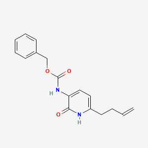 molecular formula C17H18N2O3 B8105342 (6-But-3-enyl-2-hydroxypyridin-3-yl)carbamic Acid Benzyl Ester 