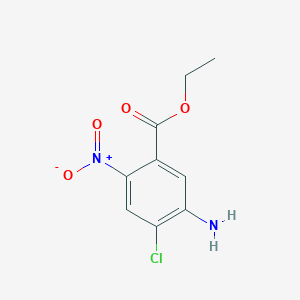 molecular formula C9H9ClN2O4 B8105347 Ethyl 5-amino-4-chloro-2-nitrobenzoate 