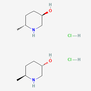 molecular formula C12H28Cl2N2O2 B8105353 (3S,6S)-6-methylpiperidin-3-ol;(3R,6R)-6-methylpiperidin-3-ol;dihydrochloride 