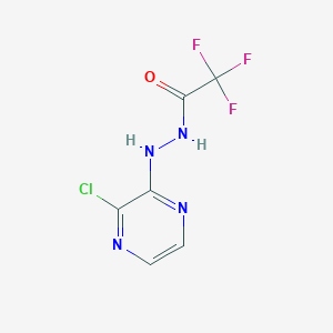 molecular formula C6H4ClF3N4O B8105390 N'-(3-chloropyrazin-2-yl)-2,2,2-trifluoroacetohydrazide 