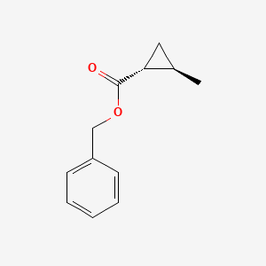 molecular formula C12H14O2 B8105401 (1R,2r)-benzyl2-methylcyclopropanecarboxylate 