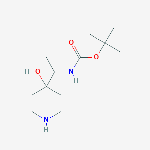 molecular formula C12H24N2O3 B8105431 tert-Butyl (1-(4-hydroxypiperidin-4-yl)ethyl)carbamate 