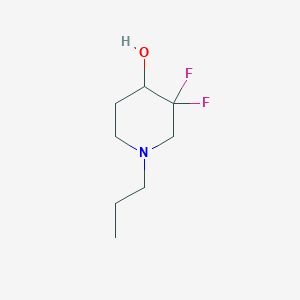 molecular formula C8H15F2NO B8105438 3,3-Difluoro-1-propylpiperidin-4-ol 