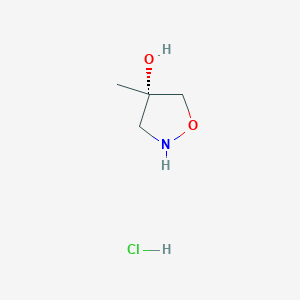 molecular formula C4H10ClNO2 B8105467 (S)-4-Methylisoxazolidin-4-ol hydrochloride CAS No. 644970-79-6