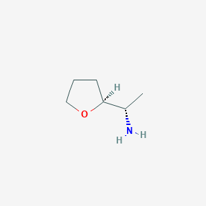 molecular formula C6H13NO B8105484 (1S)-1-[(2S)-oxolan-2-yl]ethanamine 