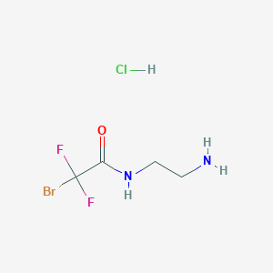 molecular formula C4H8BrClF2N2O B8105499 N-(2-Aminoethyl)-2-bromo-2,2-difluoroacetamidehcl 