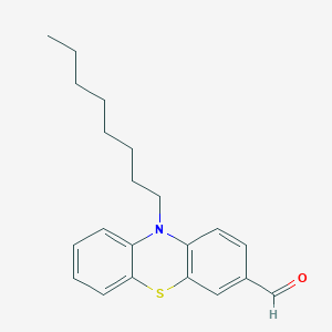 molecular formula C21H25NOS B8105555 10-Octyl-10H-phenothiazine-3-carbaldehyde 