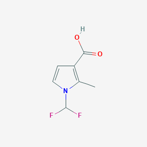 molecular formula C7H7F2NO2 B8105594 1-(Difluoromethyl)-2-methyl-1H-pyrrole-3-carboxylic acid 