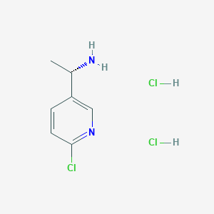 molecular formula C7H11Cl3N2 B8105599 (S)-1-(6-Chloropyridin-3-yl)ethan-1-amine dihydrochloride 