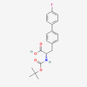 molecular formula C20H22FNO4 B8105612 (S)-2-((tert-Butoxycarbonyl)amino)-3-(4'-fluoro-[1,1'-biphenyl]-4-yl)propanoic acid 