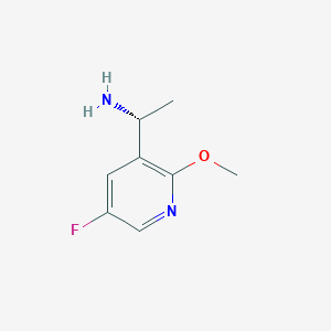 molecular formula C8H11FN2O B8105616 (R)-1-(5-Fluoro-2-methoxypyridin-3-YL)ethan-1-amine 