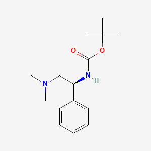 molecular formula C15H24N2O2 B8105629 (S)-tert-butyl (2-(dimethylamino)-1-phenylethyl)carbamate 