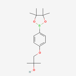 molecular formula C16H25BO4 B8105637 2-Methyl-1-(4-(4,4,5,5-tetramethyl-1,3,2-dioxaborolan-2-yl)phenoxy)propan-2-ol 