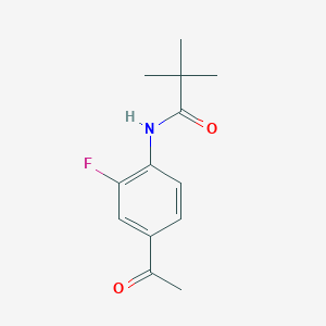 molecular formula C13H16FNO2 B8105645 N-(4-Acetyl-2-fluorophenyl)pivalamide 