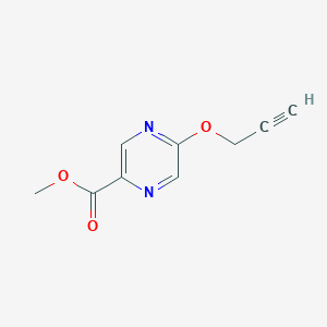 molecular formula C9H8N2O3 B8105697 Methyl 5-prop-2-ynoxypyrazine-2-carboxylate 