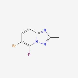 molecular formula C7H5BrFN3 B8105712 6-Bromo-5-fluoro-2-methyl-[1,2,4]triazolo[1,5-a]pyridine 